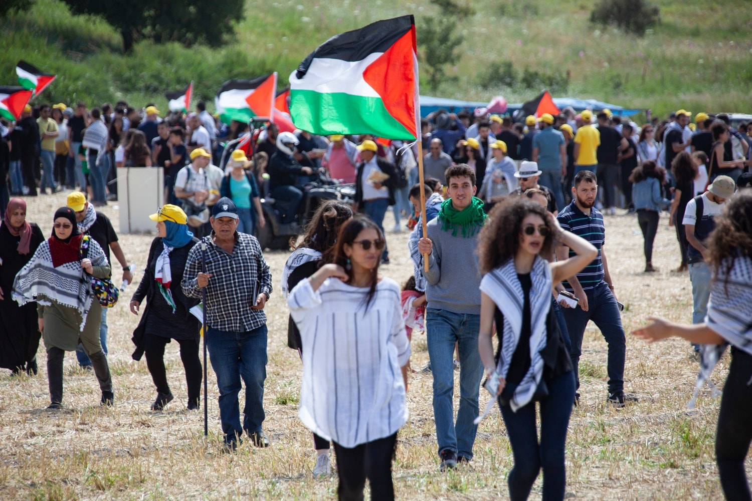 תהלוכת השיבה באדמות ח'וביזה, 9.5.2019 (צילום: מתי מילשטיין)